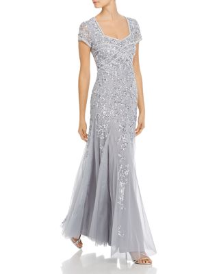 Adrianna Papell Embellished Godet Gown ...